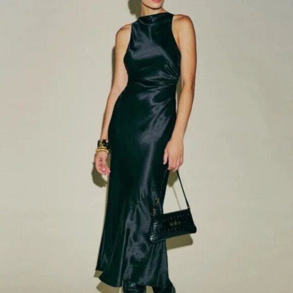 Reformation Casette Silk Dress